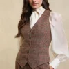 Hampton Waistcoat (Clarence Check Merlot)