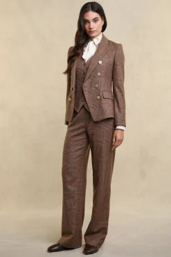 Hampton Waistcoat (Clarence Check Merlot)