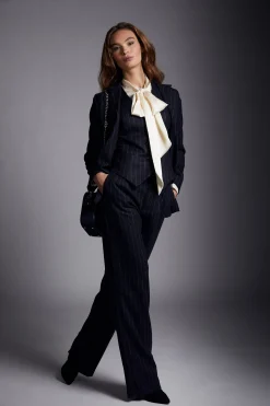 Hampton Waistcoat (Navy Chalk Pinstripe)