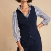 Hampton Waistcoat (Navy Linen)