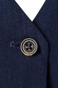 Hampton Waistcoat (Navy Linen)