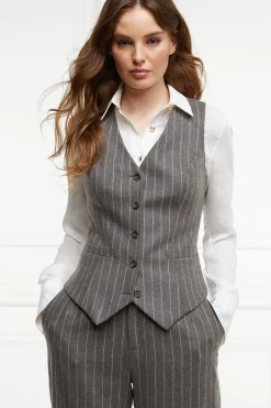 Hampton Waistcoat (Soft Grey Pinstripe)