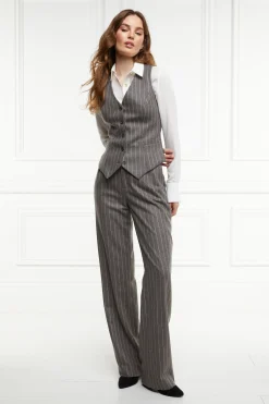 Hampton Waistcoat (Soft Grey Pinstripe)