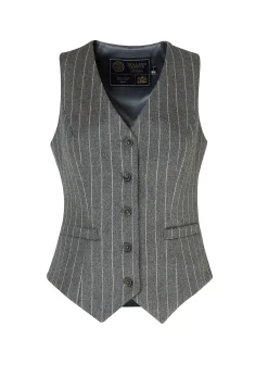Hampton Waistcoat (Soft Grey Pinstripe)
