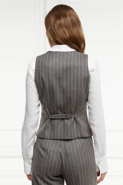 Hampton Waistcoat (Soft Grey Pinstripe)