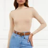 Harper Long Sleeve Bodysuit (Light Camel)