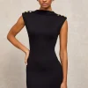 Harper Sleeveless Mini Dress (Black)