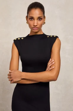 Harper Sleeveless Mini Dress (Black)