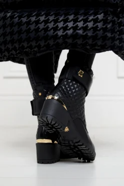 Heeled Biker Boot (Black)