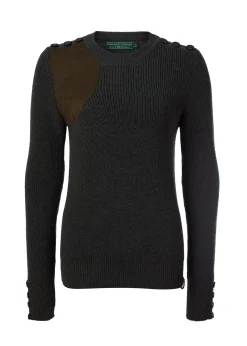 Heritage Crew Neck Knit (Forest Marl)