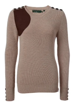 Heritage Crew Neck Knit (Latte Marl)