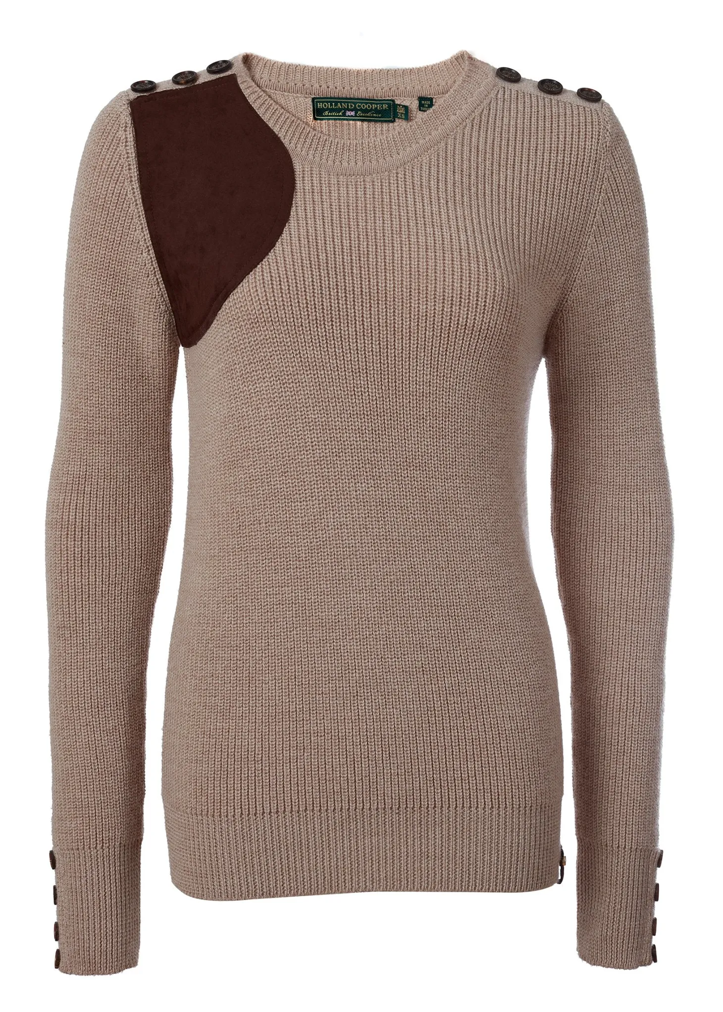 Heritage Crew Neck Knit (Latte Marl)
