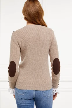 Heritage Crew Neck Knit (Latte Marl)