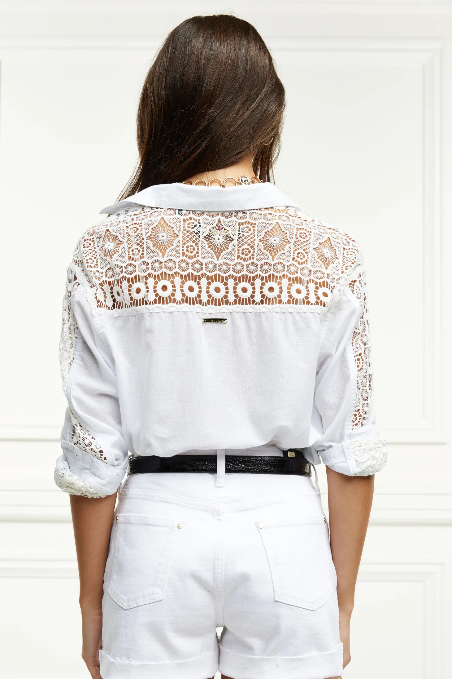 High Rise Denim Short (Optic White)