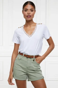 High Rise Denim Short (Sage)
