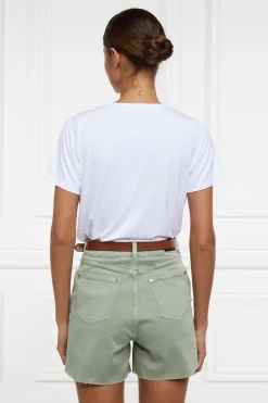 High Rise Denim Short (Sage)