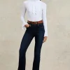 High Rise Flared Jean (Deep Indigo)