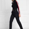 High Waisted Peg Trouser (Navy Barathea)