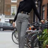 High Waisted Peg Trouser (Houndstooth)