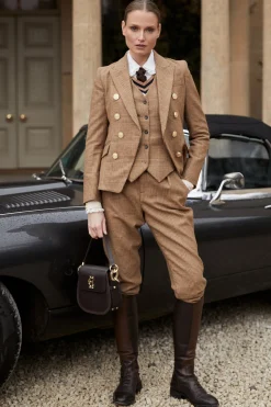 High Waisted Peg Trouser (Tawny)