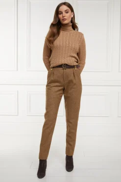 High Waisted Peg Trouser (Tawny)