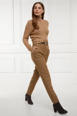 High Waisted Peg Trouser (Tawny)