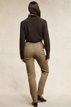High Waisted Peg Trouser (Hailes Green Tweed)