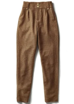 High Waisted Peg Trouser (Tawny)