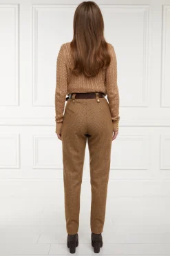 High Waisted Peg Trouser (Tawny)