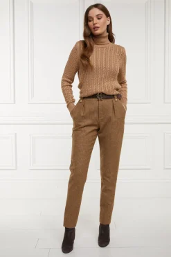 High Waisted Peg Trouser (Tawny)
