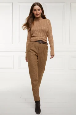 High Waisted Peg Trouser (Tawny)