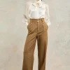 High Waisted Straight Trouser (Tawny)