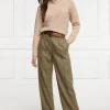 High Waisted Straight Trouser (Leveret)