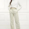 High Waisted Straight Trouser (Ivory Sparkle Tweed)