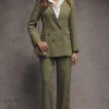 High Waisted Straight Trouser (Sage Linen)