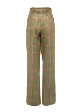 High Waisted Straight Trouser (Leveret)