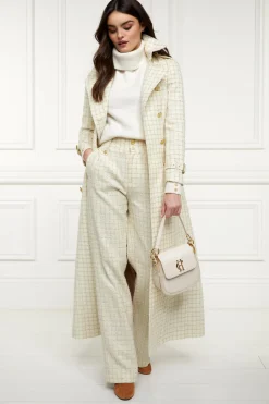 High Waisted Straight Trouser (Ivory Sparkle Tweed)