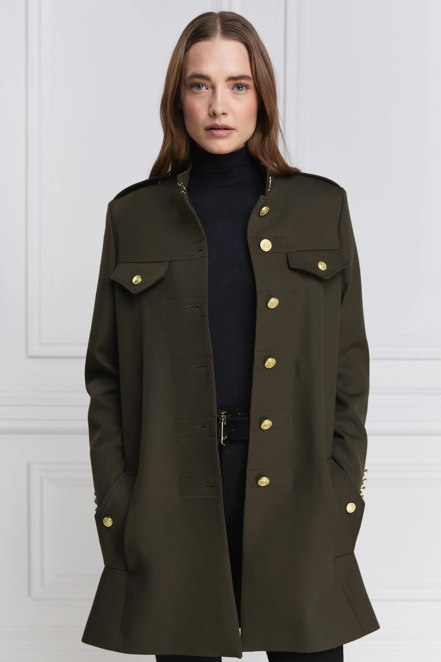 Highbury Cape Coat (Khaki Barathea)