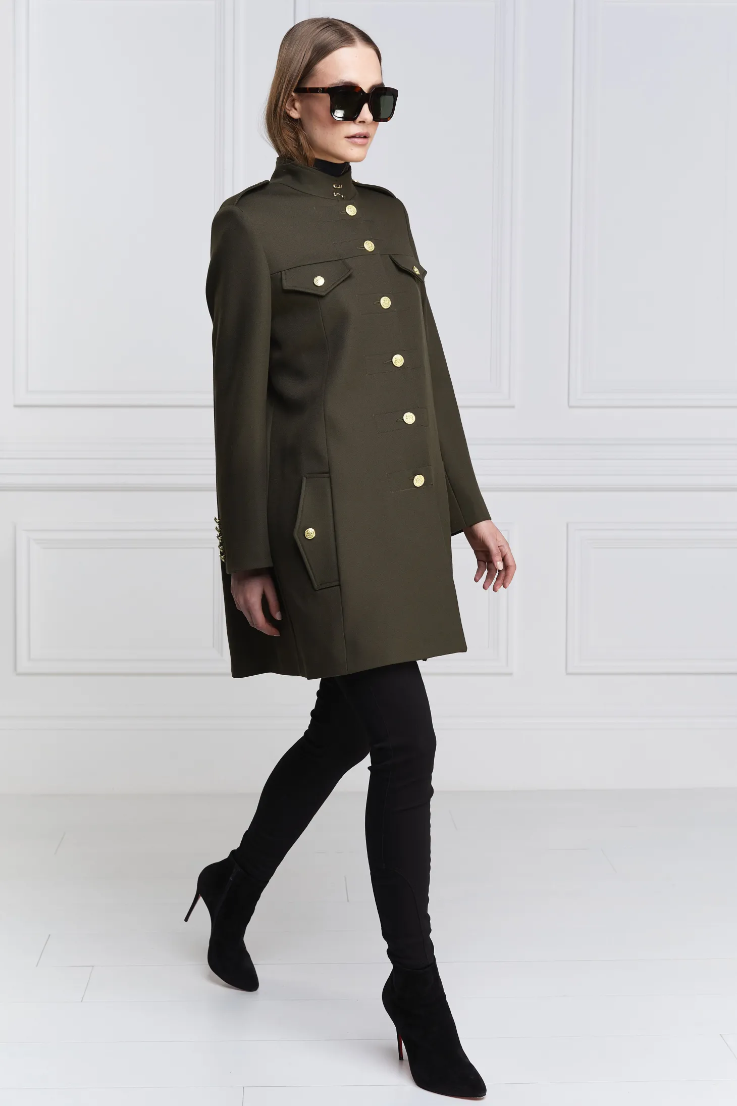 Highbury Cape Coat (Khaki Barathea)