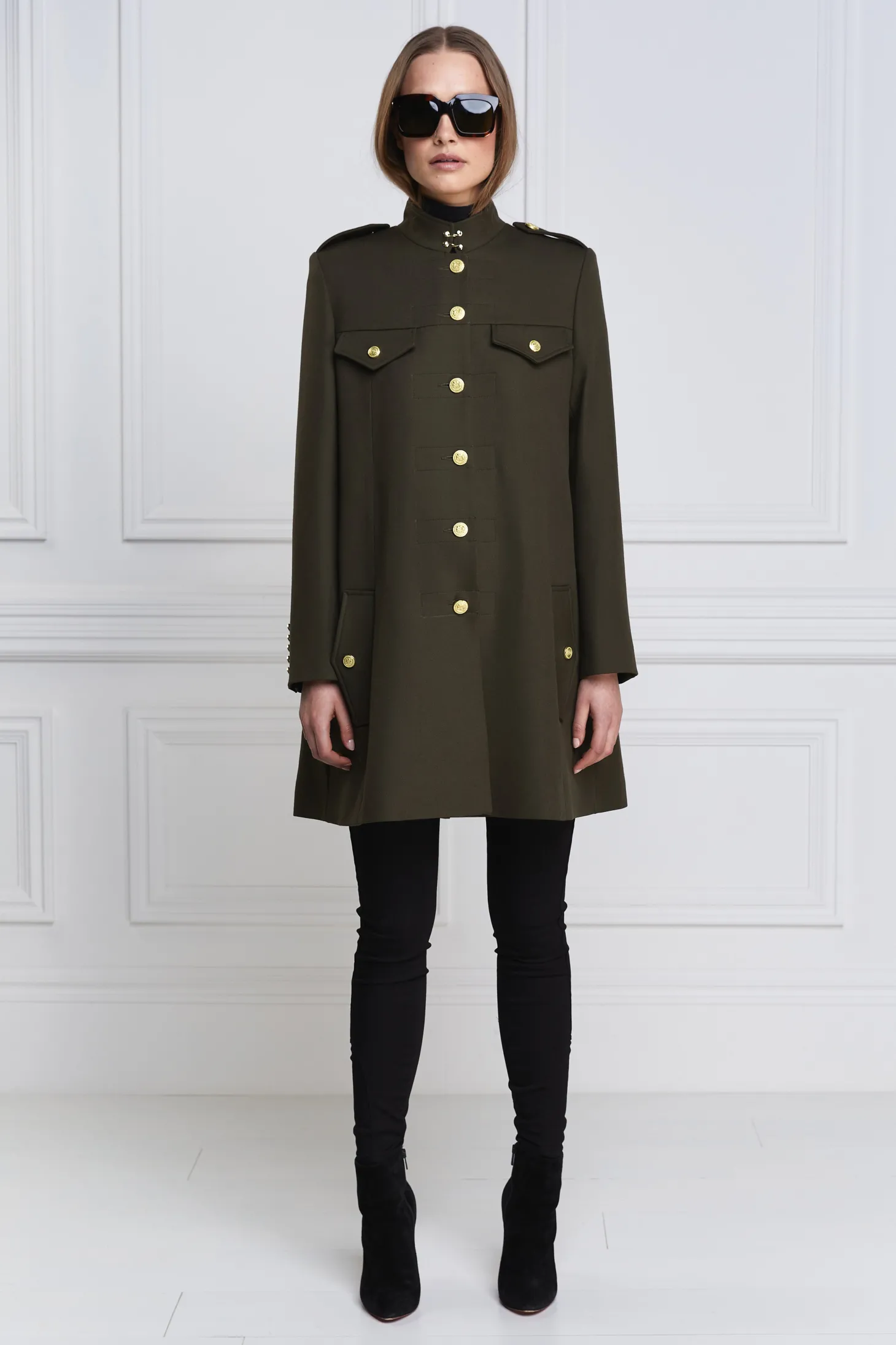 Highbury Cape Coat (Khaki Barathea)