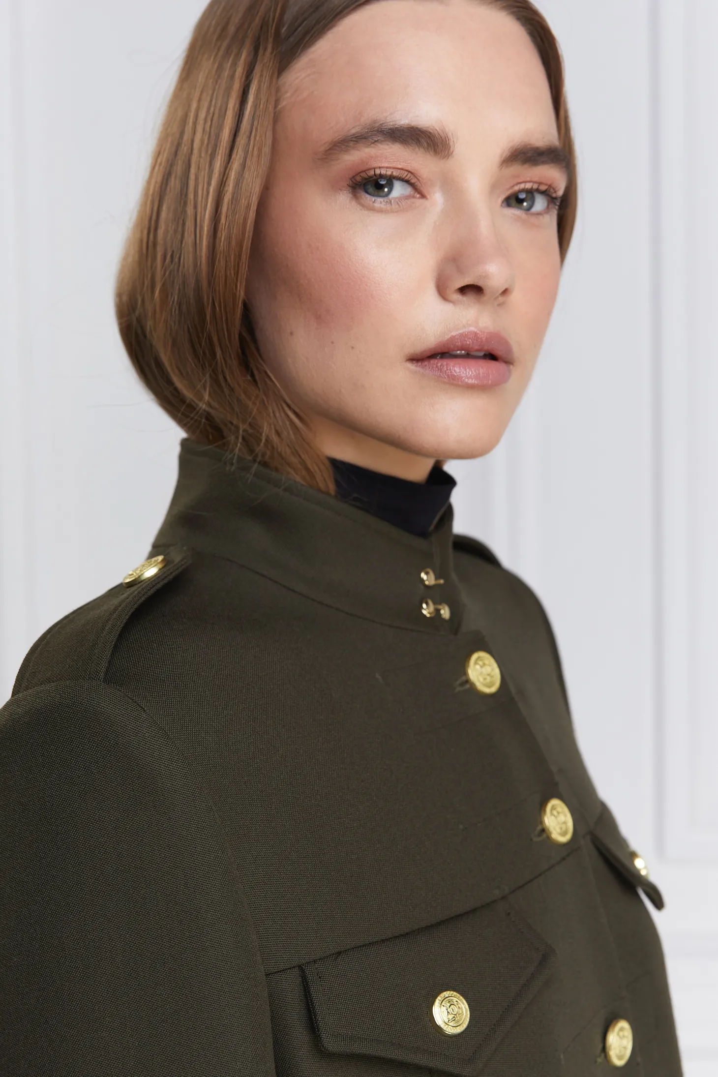 Highbury Cape Coat (Khaki Barathea)