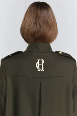 Highbury Cape Coat (Khaki Barathea)