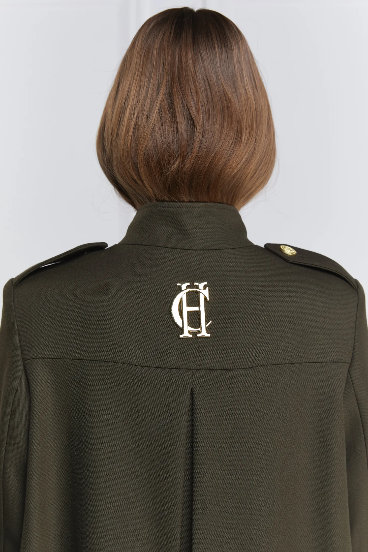 Highbury Cape Coat (Khaki Barathea)