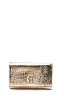 Highbury Clutch Bag (Gold Croc)