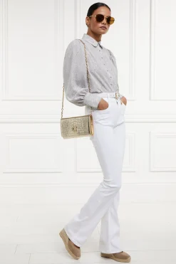 Highbury Clutch Bag (Gold Croc)