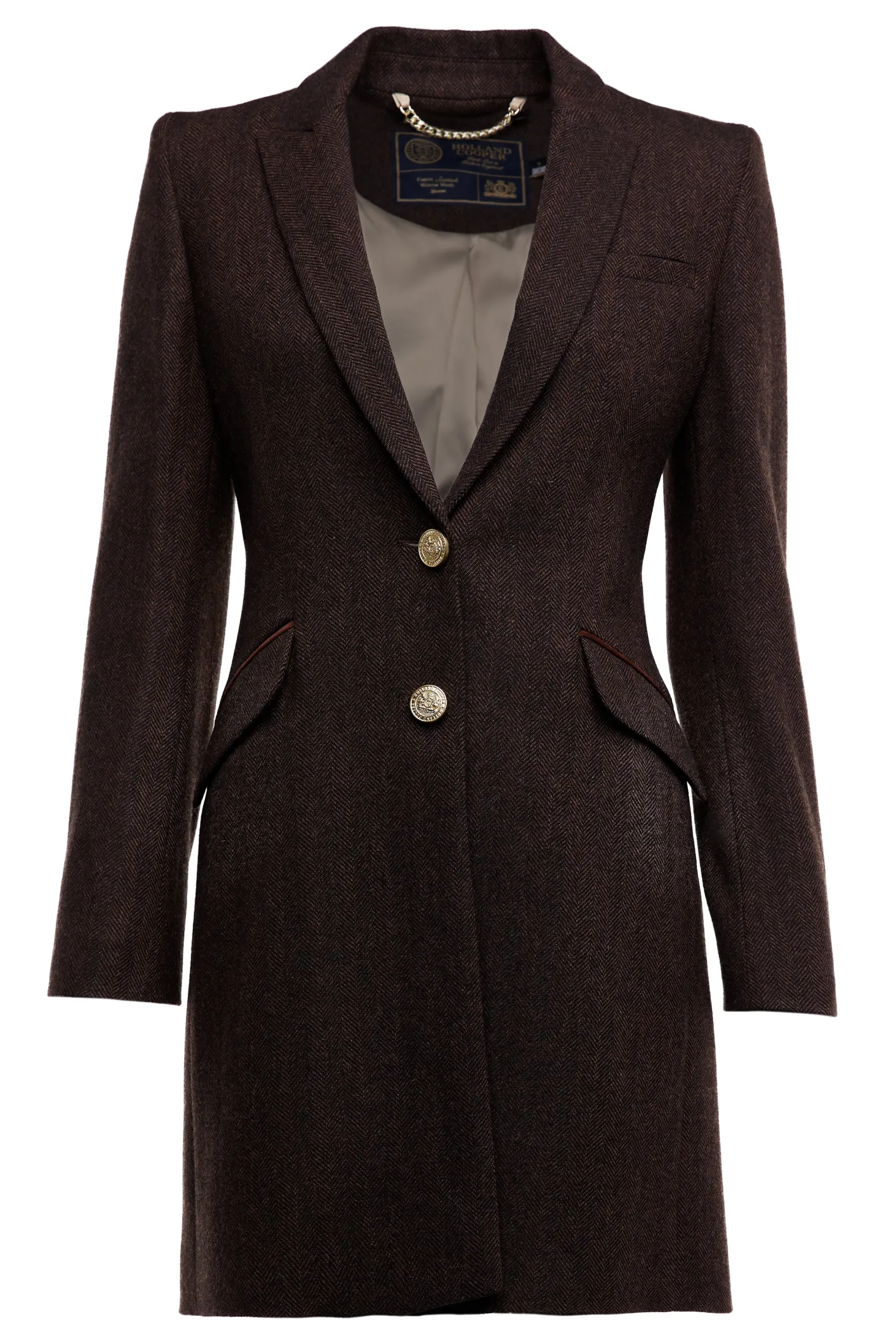 Highgrove Coat (Chocolate Herringbone)