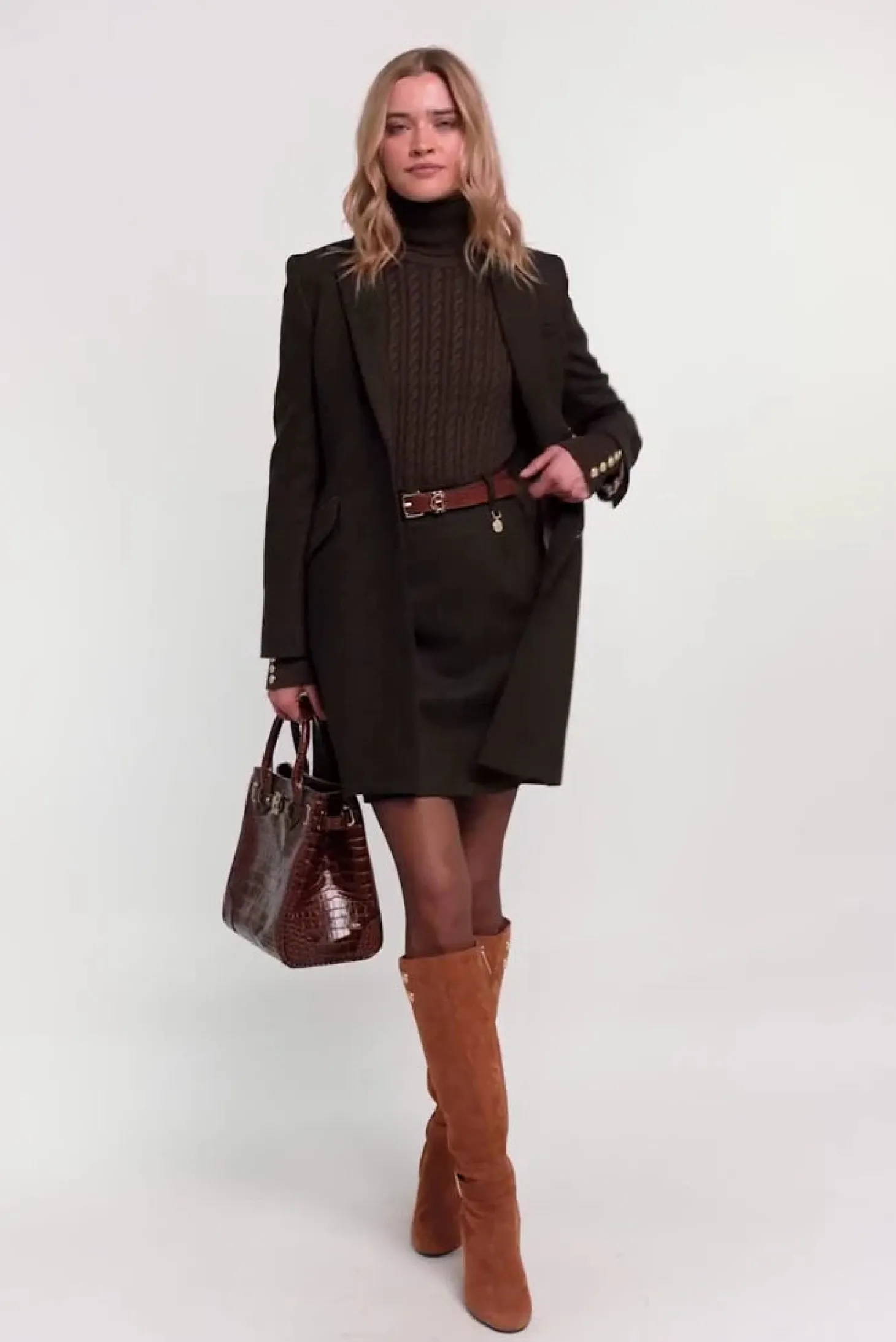 Highgrove Coat (Chocolate Herringbone)