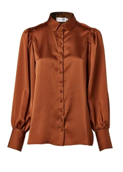Isla Satin Shirt (Copper)