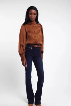 Isla Satin Shirt (Copper)