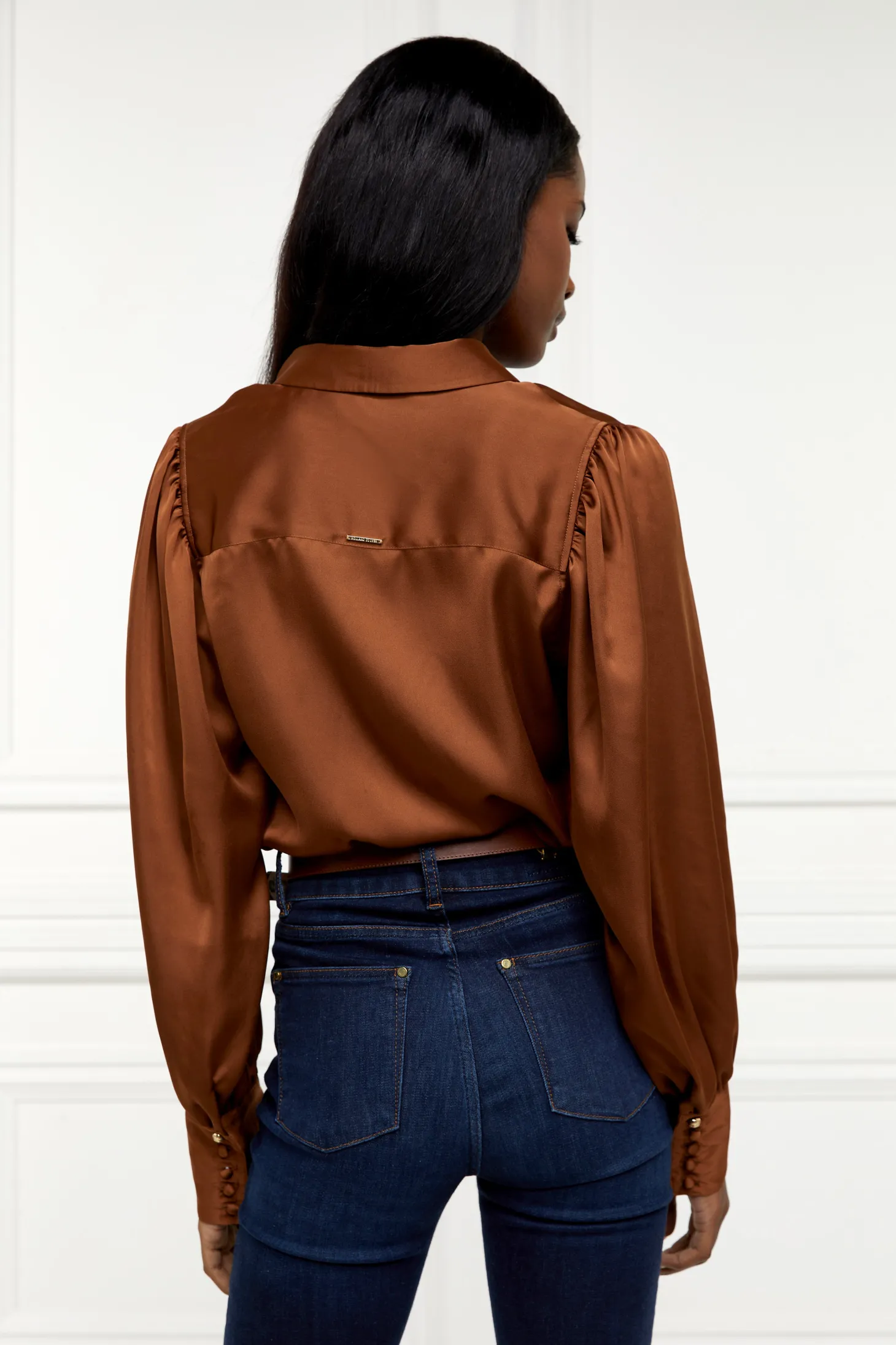 Isla Satin Shirt (Copper)